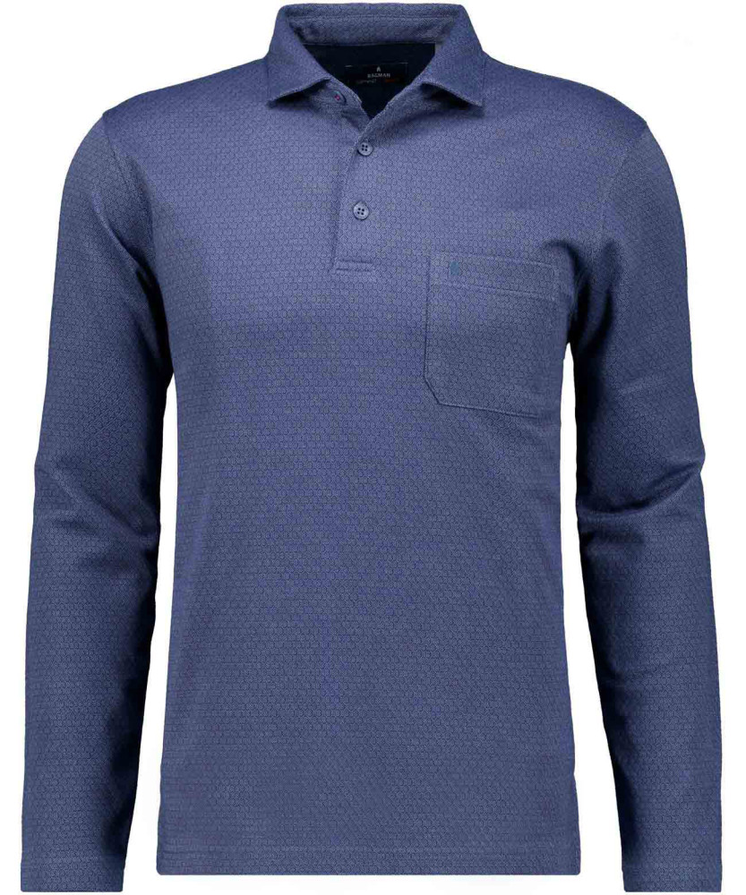 Softknit polo Jacquard, velvet touch