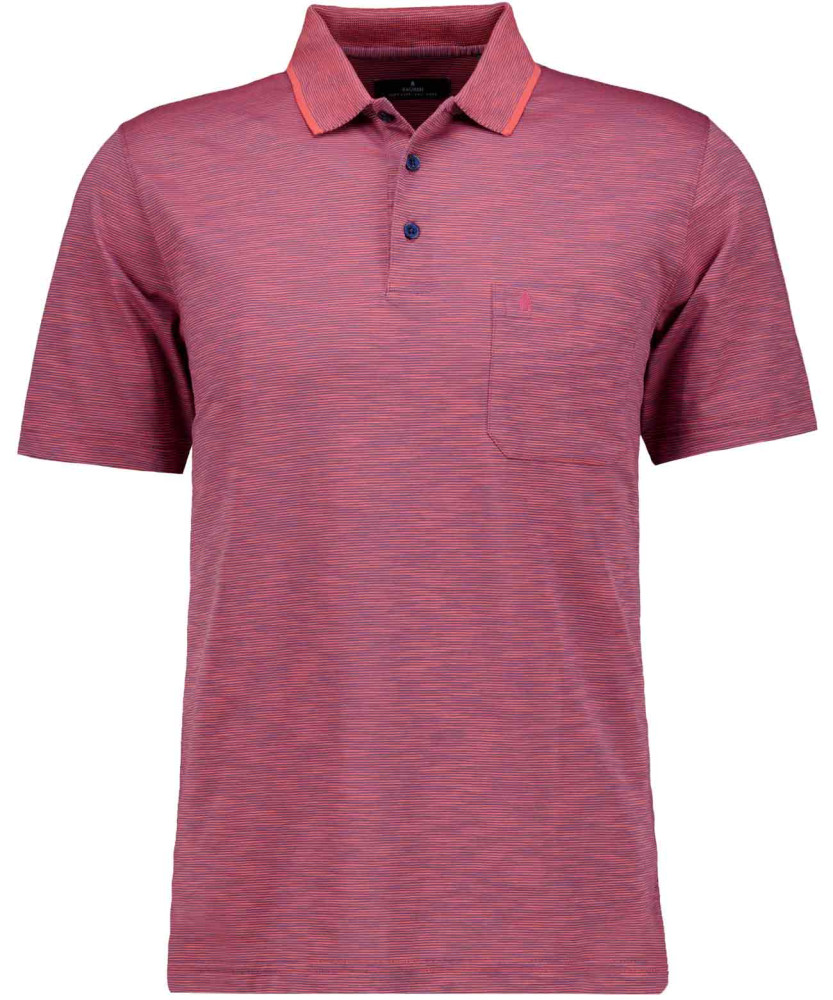 Softknit-Polo gestreift, Flammdesign