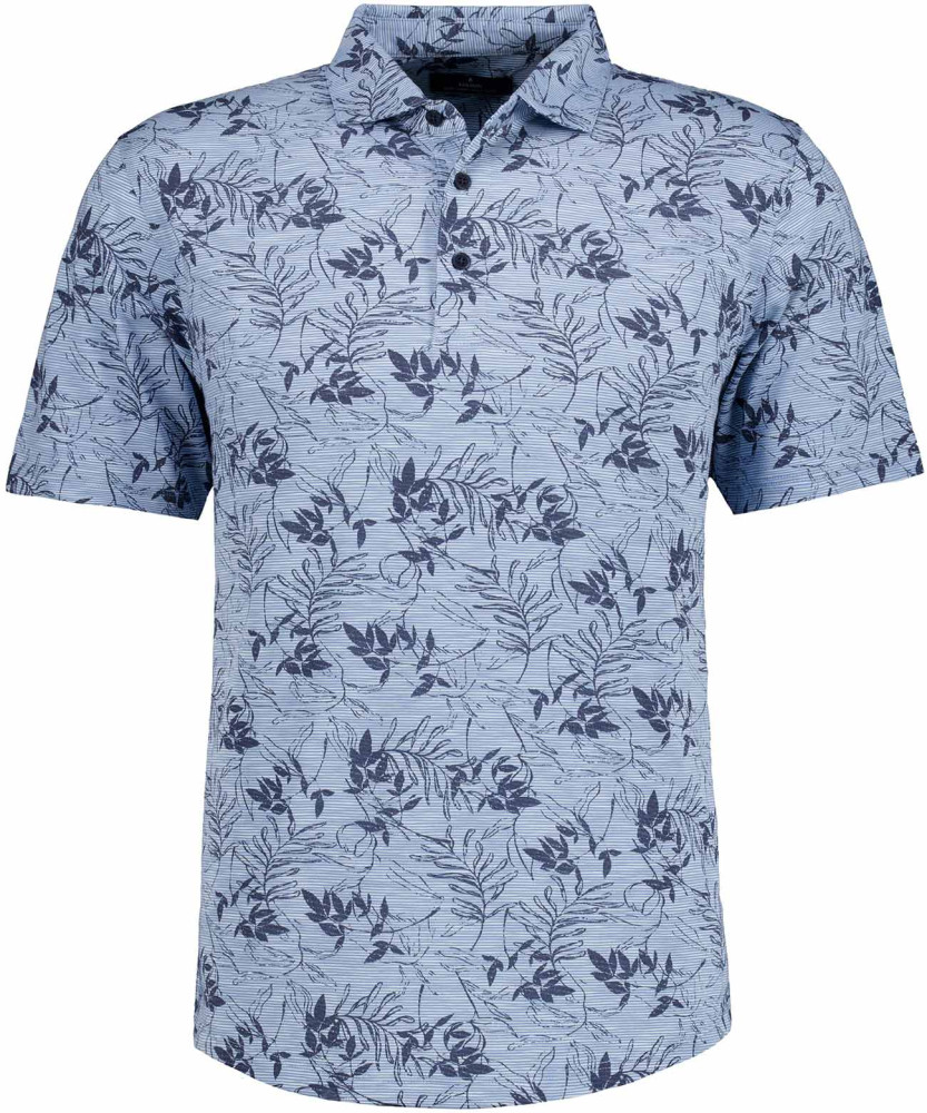 Softknit polo striped, with print