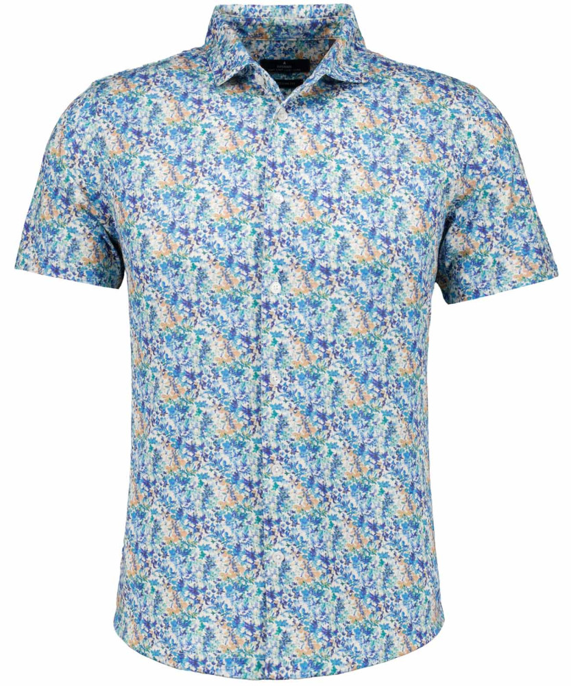Softknit-Hemd mit Print, kurzarm