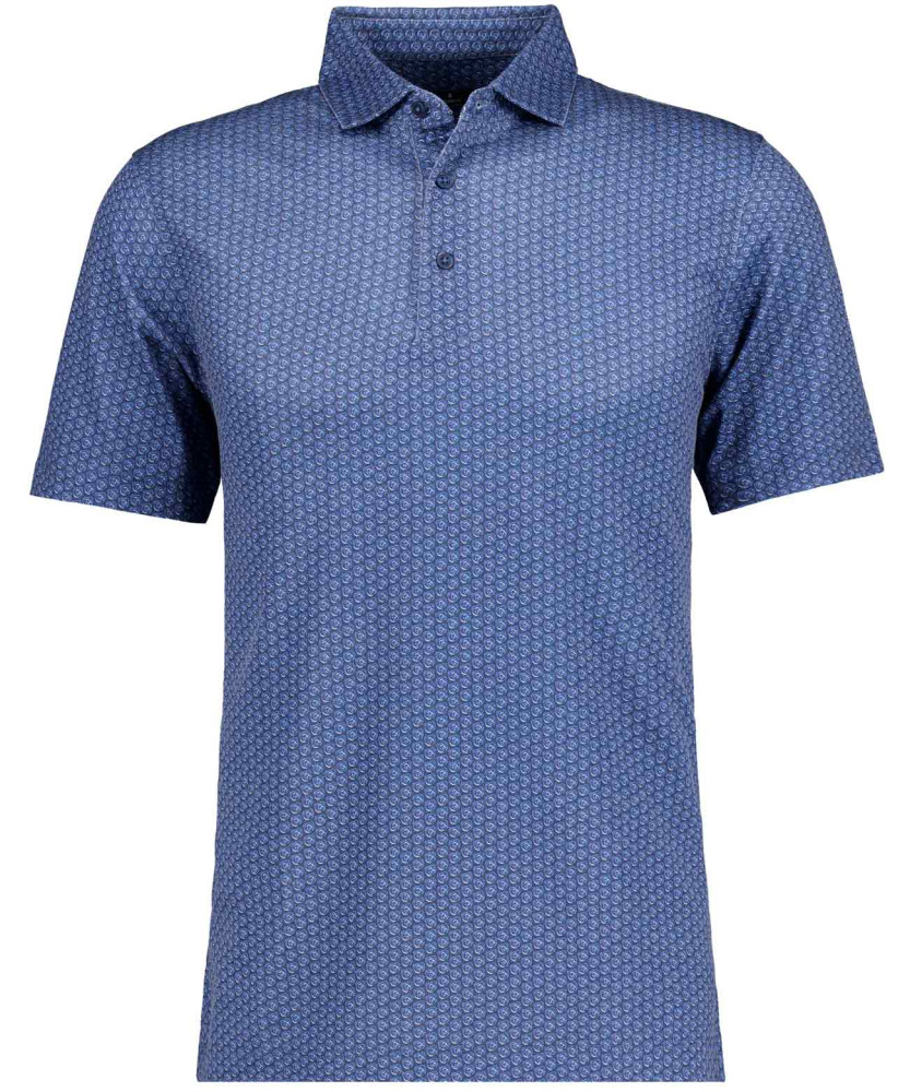 Softknit-Polo mit Multiprint, kurzarm