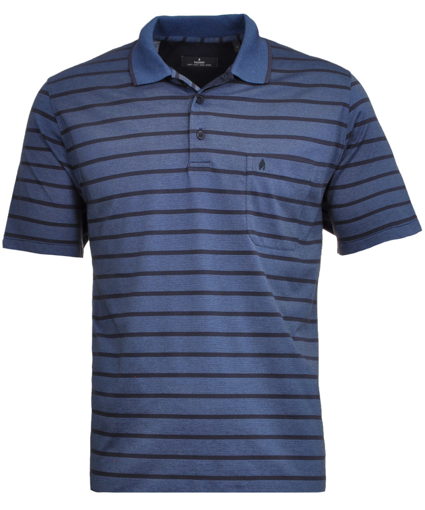 Softknit-Polo Jersey, gestreift