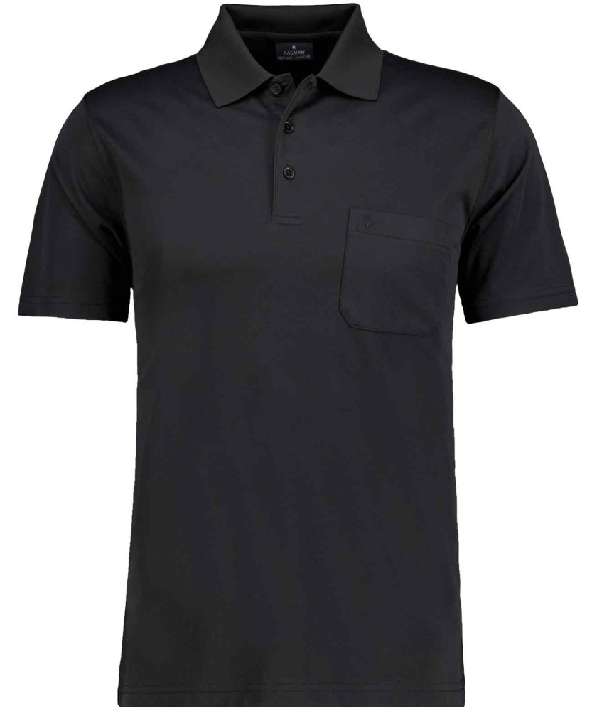 Softknit-Poloshirt uni, kurzarm