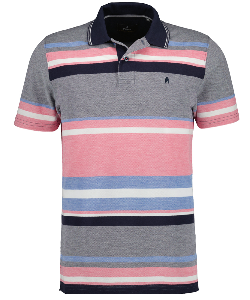 Poloshirt with stripes, pima cotton