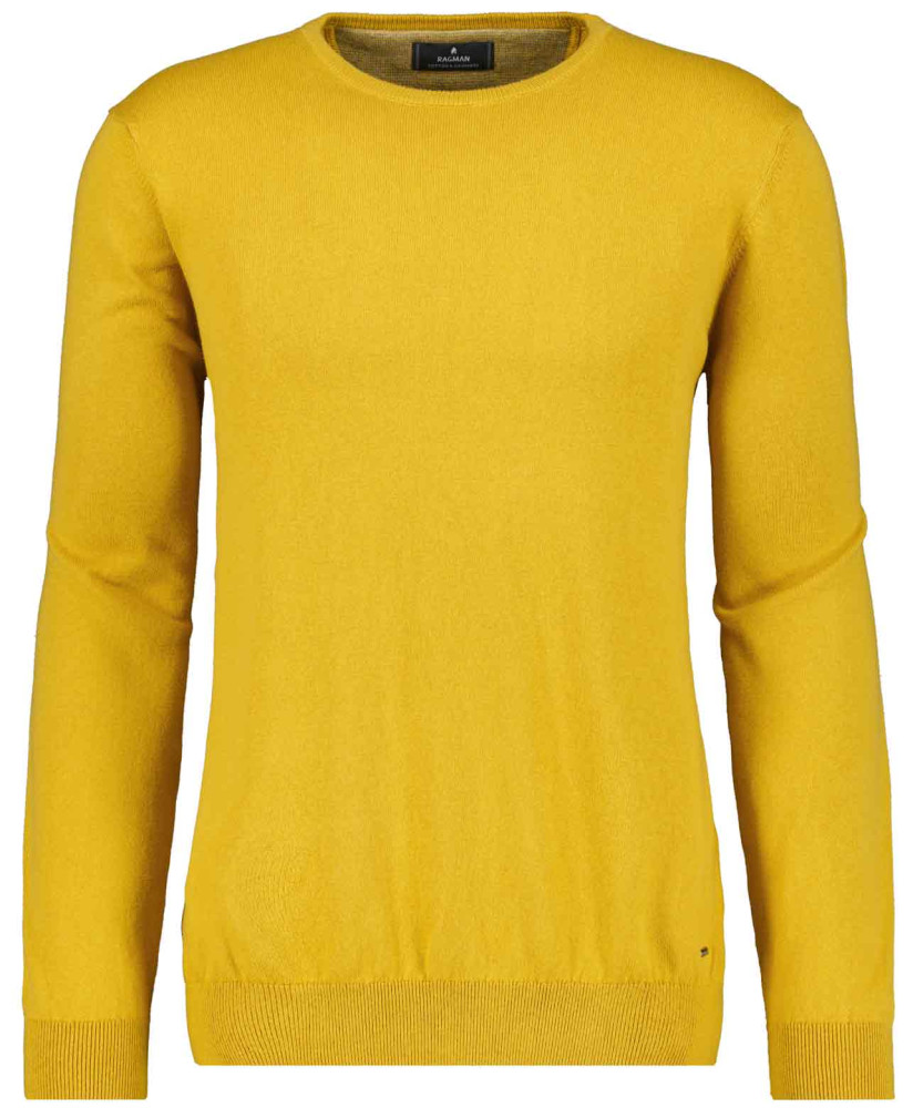 Strickpullover Rundhals, Baumwolle/Kaschmir