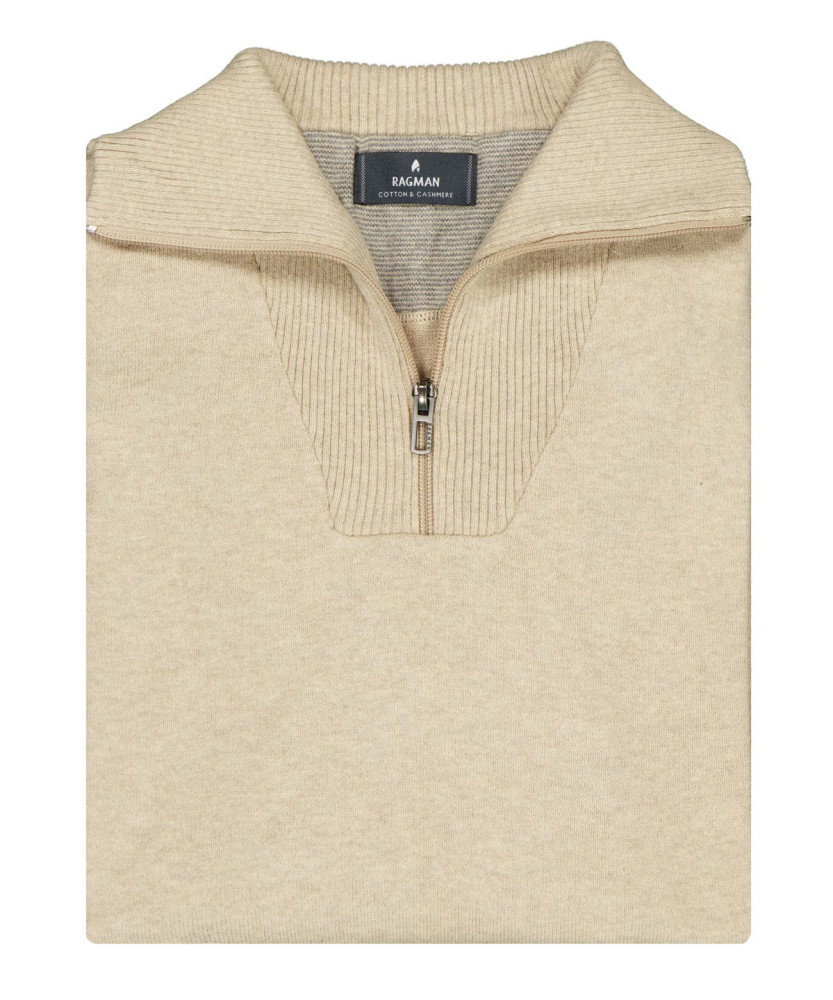 LONG & TALL Strickpullover mit Stehkragen und Zip