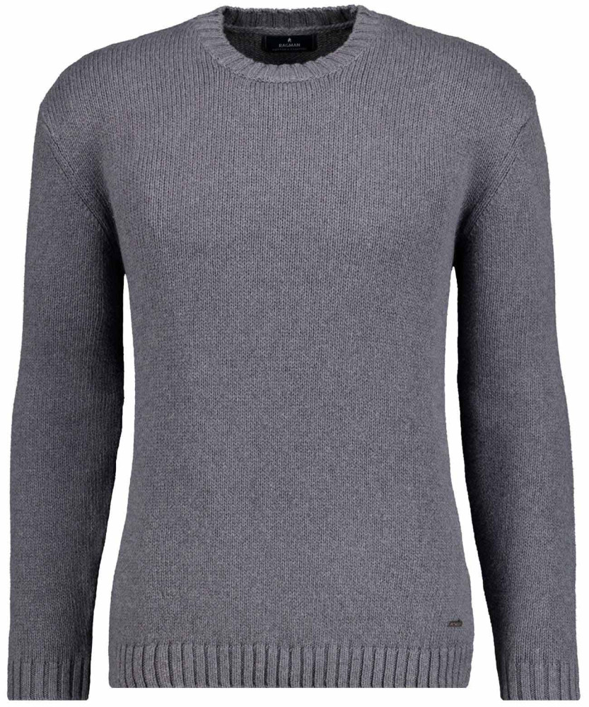 Strickpullover Rundhals, Baumwolle/Kaschmir