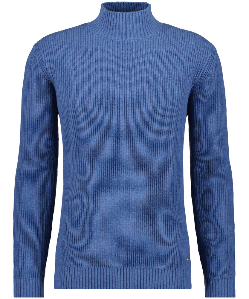 Rib knitted sweater, cotton/cashmere
