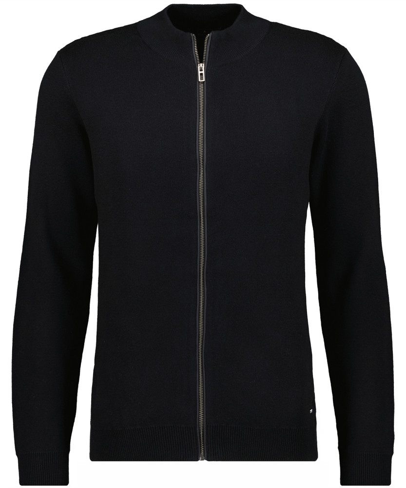 Cardigan mit Stehkragen, Baumwolle/Kaschmir