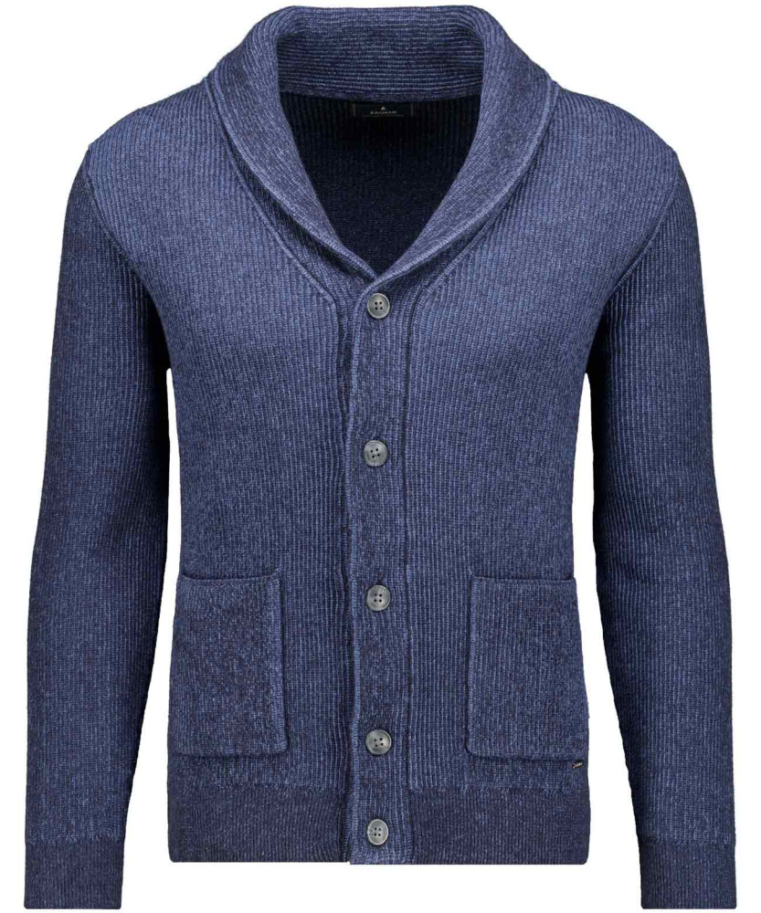 Strickjacke mit Schalkragen, Baumwolle/Kaschmir