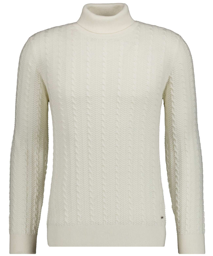 Strickpullover mit Rollkragen, Baumwolle/Kaschmir