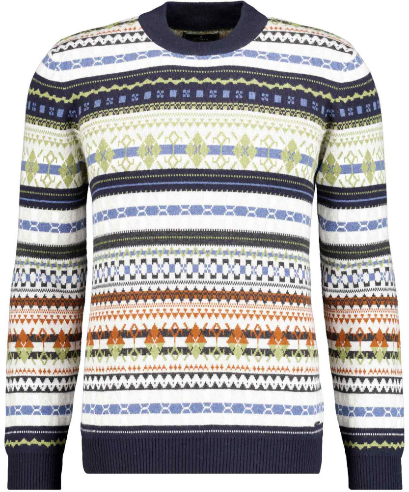 Knitted pullover Jacquard, cotton/cashmere