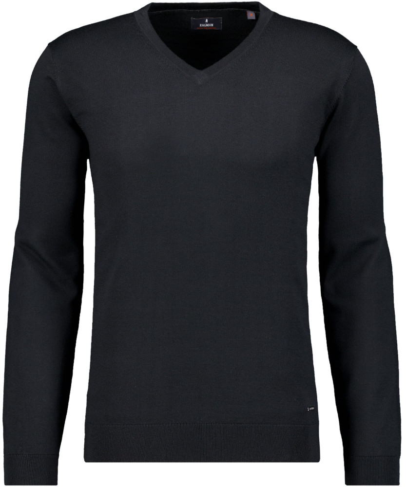 Merino-Strickpullover, V-Ausschnitt