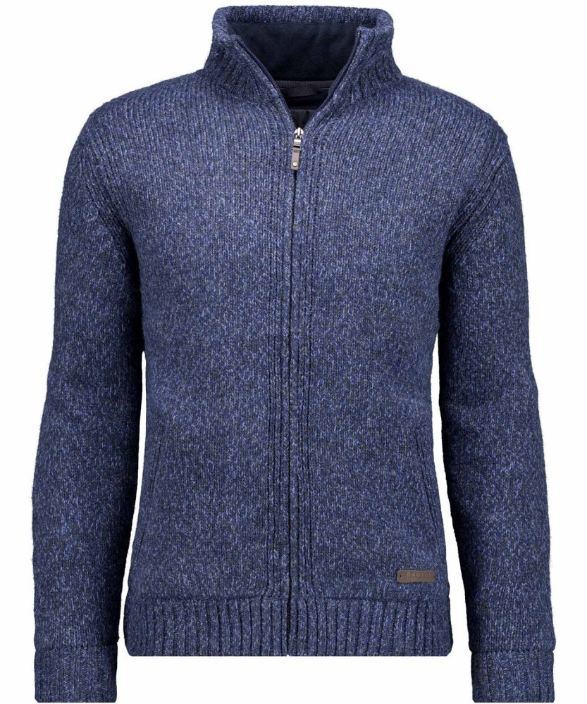 Cardigan with stand up collar and inner lining