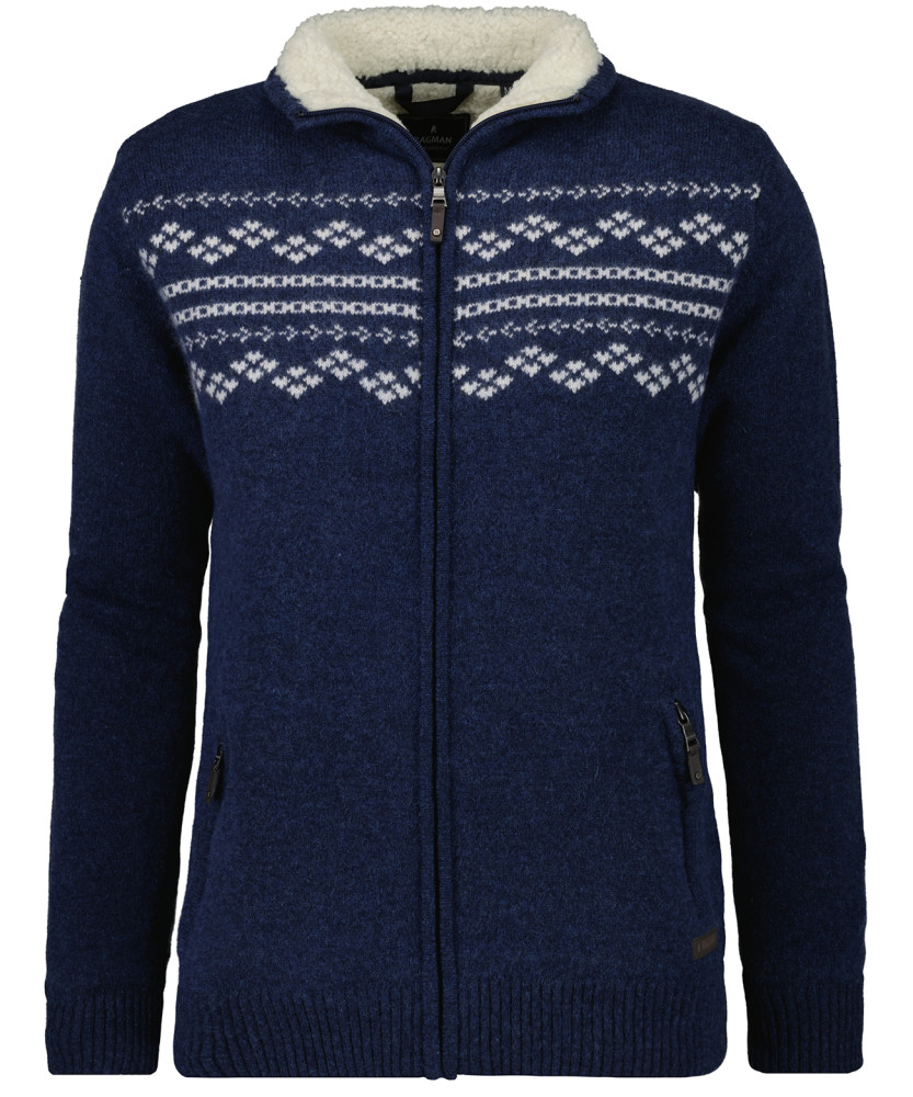 Outdoor-Cardigan mit Teddyfutter