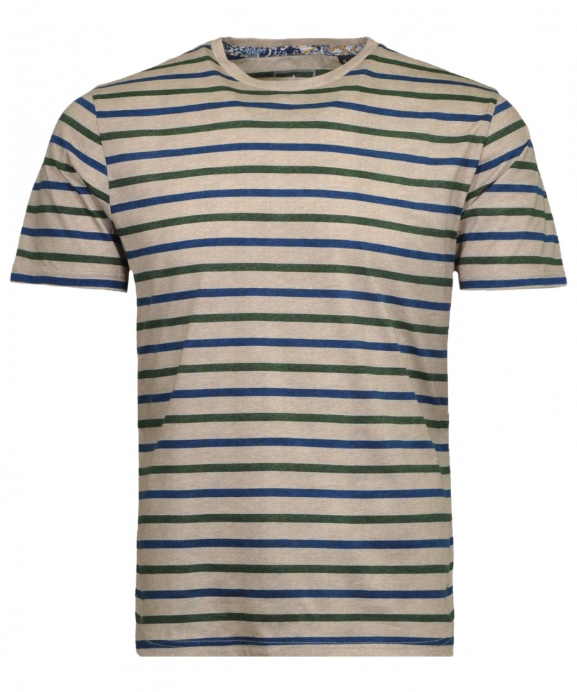 T-Shirt striped melange Beige-082 | S