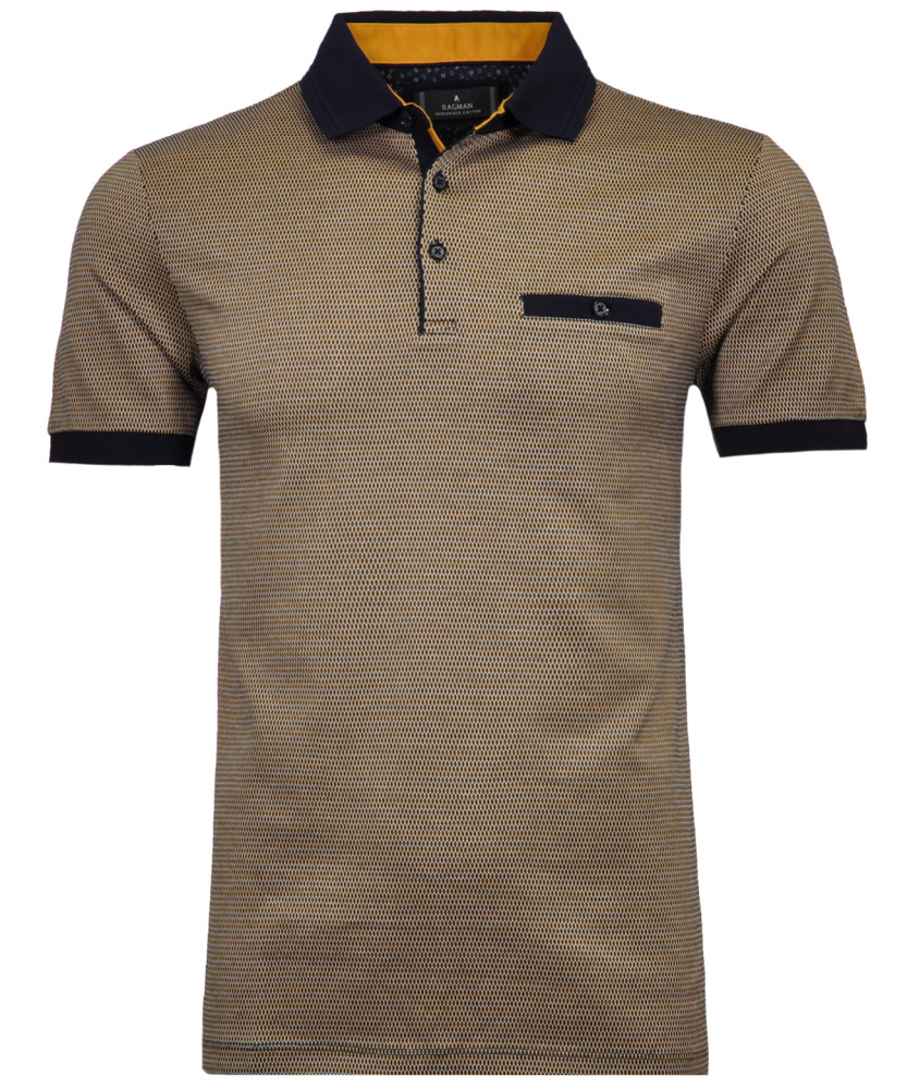 Polo tricolor, mercerised cotton 