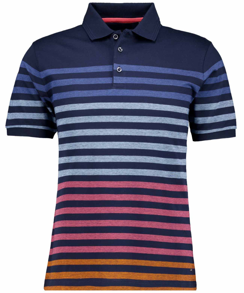 Poloshirt gestreift, mercerisierte Baumwolle