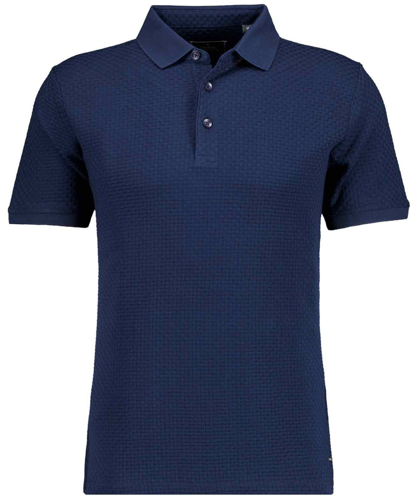 Poloshirt Jacquard, mercerised cotton
