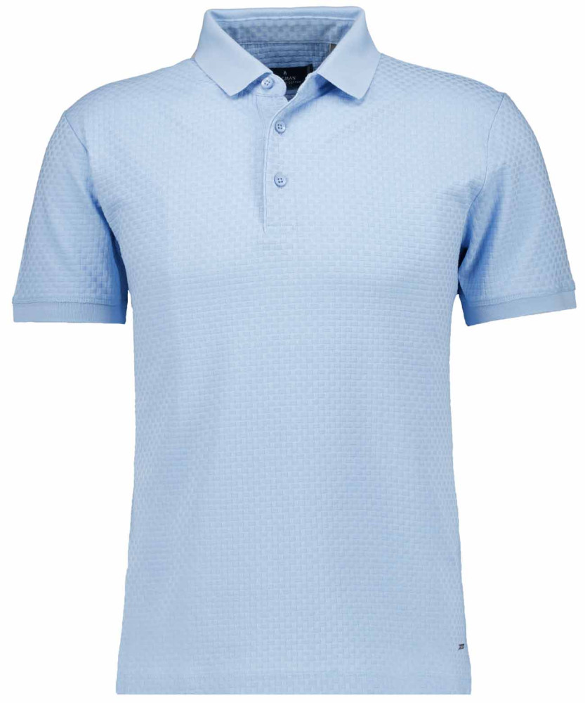 Poloshirt Jacquard, mercerisierte Baumwolle