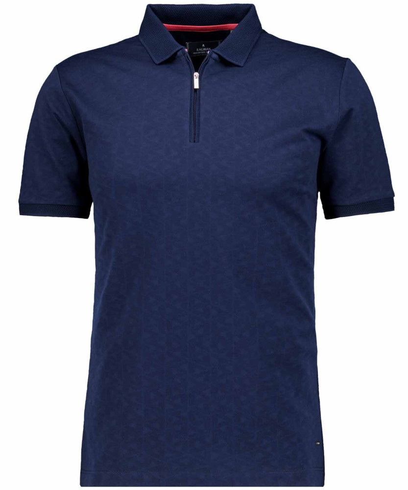 Poloshirt Jacquard, mercerierte Baumwolle