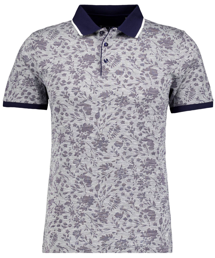 Poloshirt Jacquard, mercerisierte Baumwolle