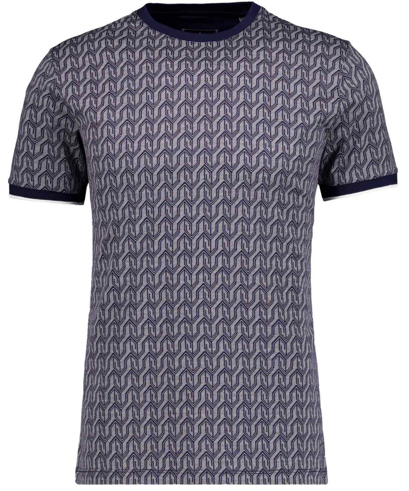 T-Shirt Jacquard, mercerised cotton