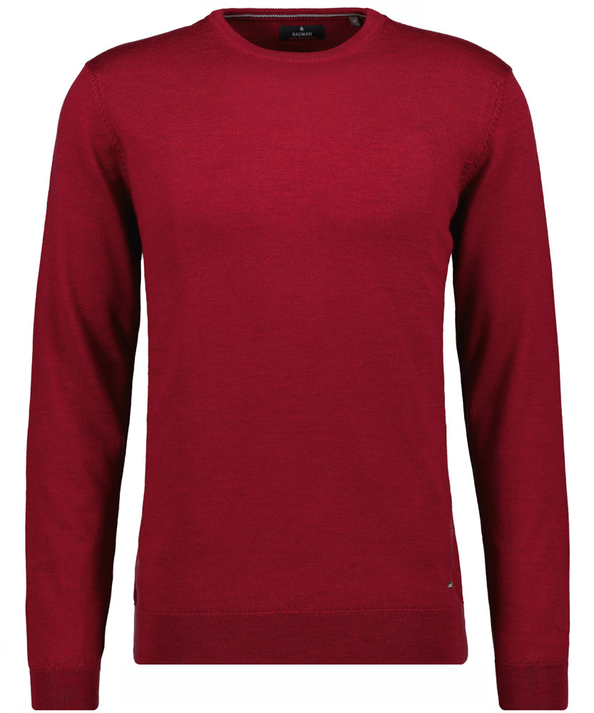 Sweater merino wool with round neck Berry-620 | XXL