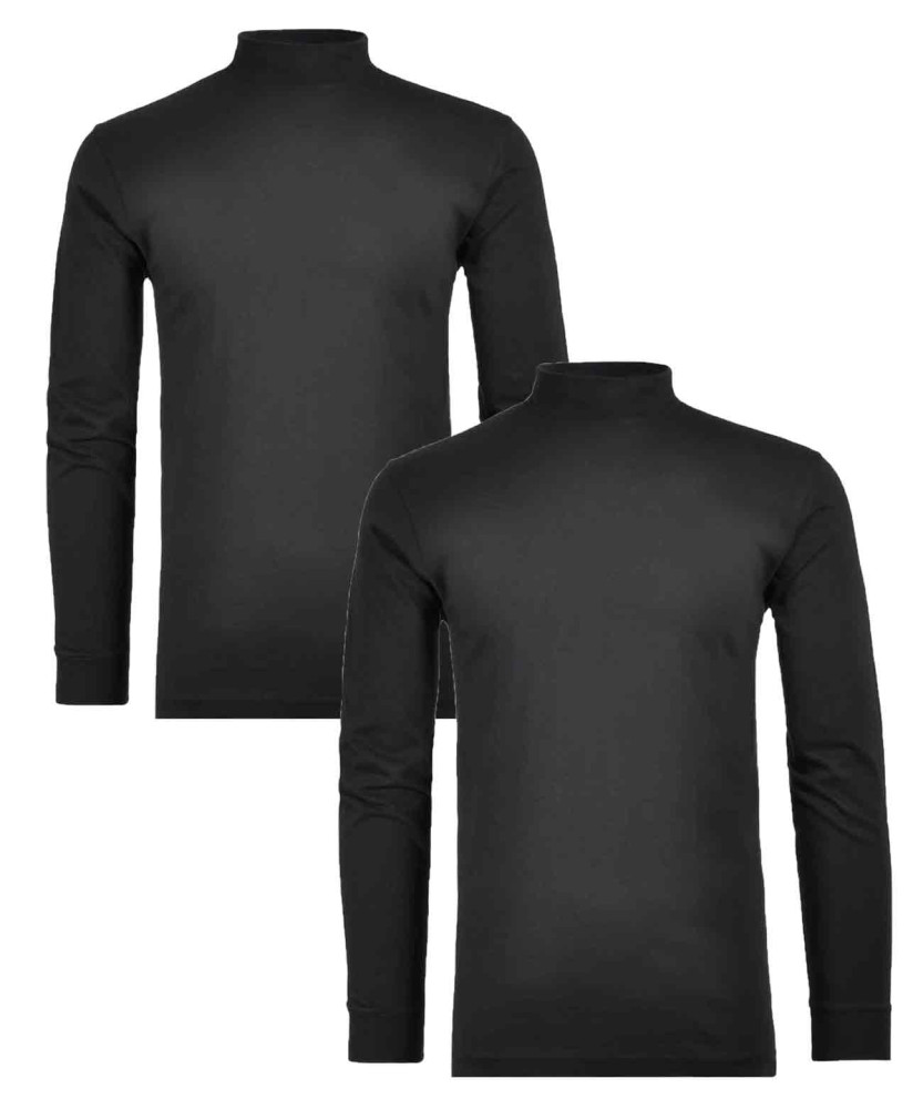 RAGMAN Stehkragenshirt langarm 2er Pack
