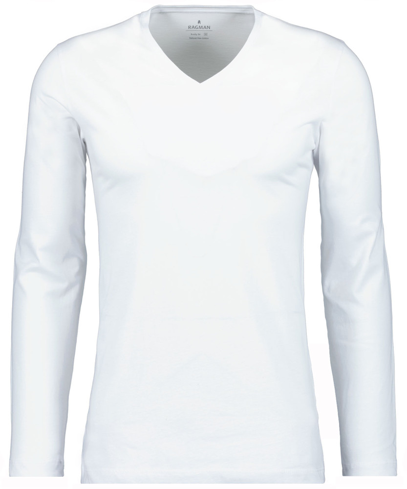 T-Shirt body-fit Doppelpack mit V-Ausschnitt