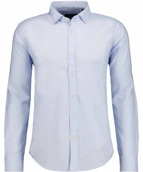 Shirt with concealed button-down