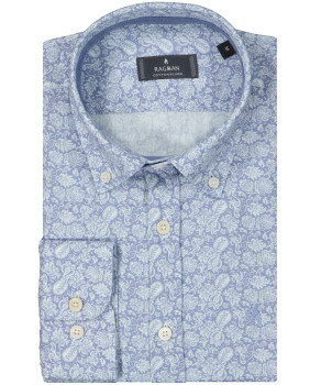 Shirt long sleeve with foral design, cotton-linen