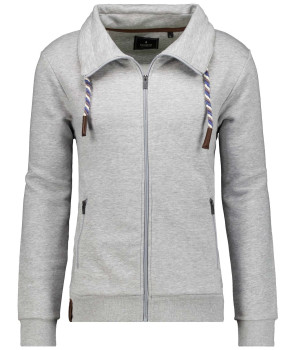 Sweat jacket with stand up collar