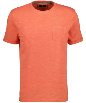 T-Shirt mit Brusttasche, Baumwolle-Leinen