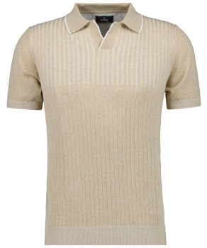 Strick-Pullover Kurzarm, Resortkragen
