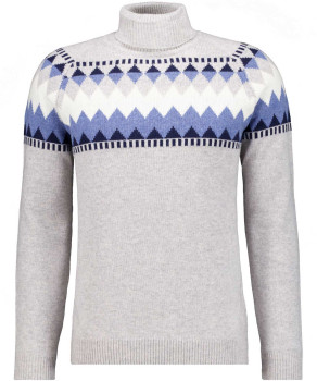 Knitted sweater roll neck, Jacquard