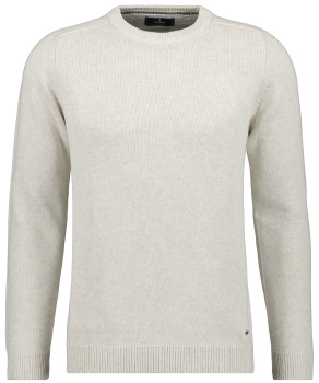 Knitted sweater with round neck