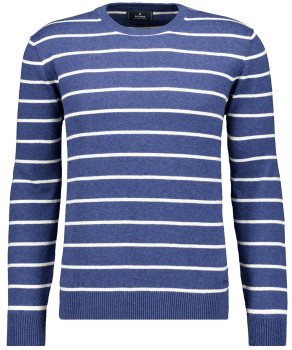 Strick-Pullover gestreift, Baumwolle/Leinen