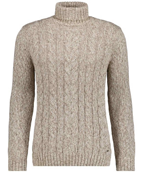 TALL: Strickpullover mit Rollkragen und Zopfmuster
