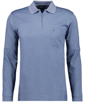 Softknitpolo zip long sleeve with zip