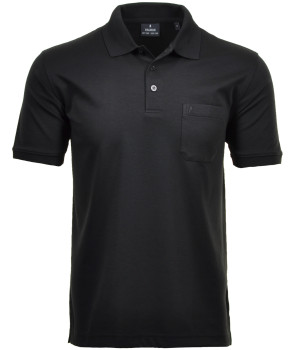 Softknit-Polo mit Brusttasche, kurzarm