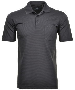 Jersey Softknit-Polo with stripes and Buttons