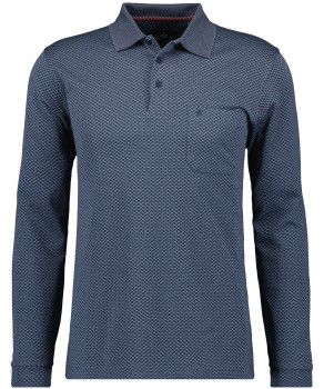 Softknit polo with mini jacquard
