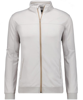 Sweat jacket with stand up collar