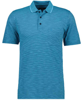 Softknit-Polo gestreift, Flammdesign