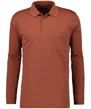 Softknitpolo mit Minimaldessin, Langarm