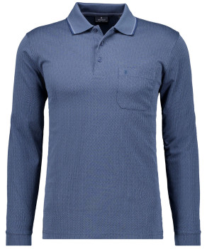 Softknit-Polo Jacquard, Langarm