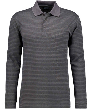 Softknit-Polo Jacquard, Langarm