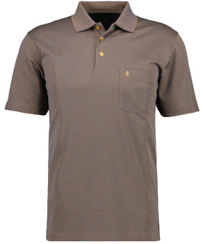 Softknit-Polo Jacquard mit Brusttasche