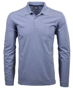 RAGMAN Softknit-Polo Fineliner, Langarm